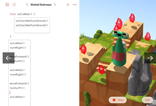 Image shows a screen shot from the Swift Playgrounds app
