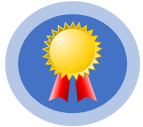 Image shows a logo with an award ribbon.
