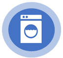 Icon of a front-loading washing machine