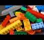 Photo shows a close-up of a pile of LEGO bricks